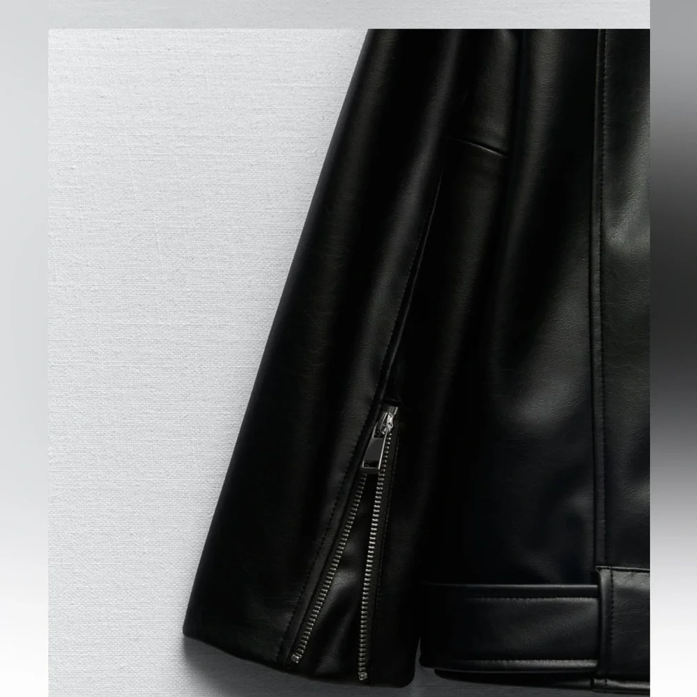 Brand New Zara Oversize Faux Leather Jacket, size M - Picture 6 of 8